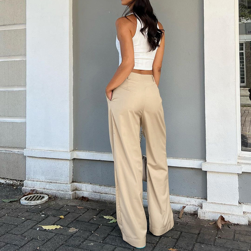 Women's Holiday Classic Style Solid Color Full Length Casual Pants display picture 7