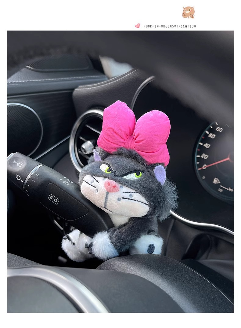 Car Steering Wheel Gaiter Decorative Doll Doll Lucifer Central Control Wiper Ornaments Cute Plush Car Interior