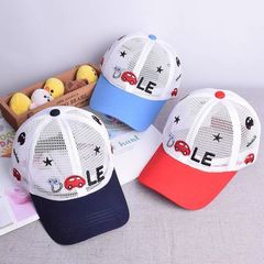 兒童防曬帽子男童網眼帽夏季薄款中童2-10歲小孩女童鴨舌帽韓版潮