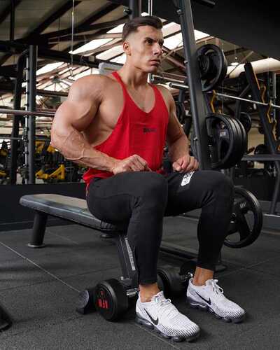 Muscle Fitness Brother Men's Sport Solid Color Backless Top Casual Training Breathable Elastic Casual Sleeveless V-Neck Top