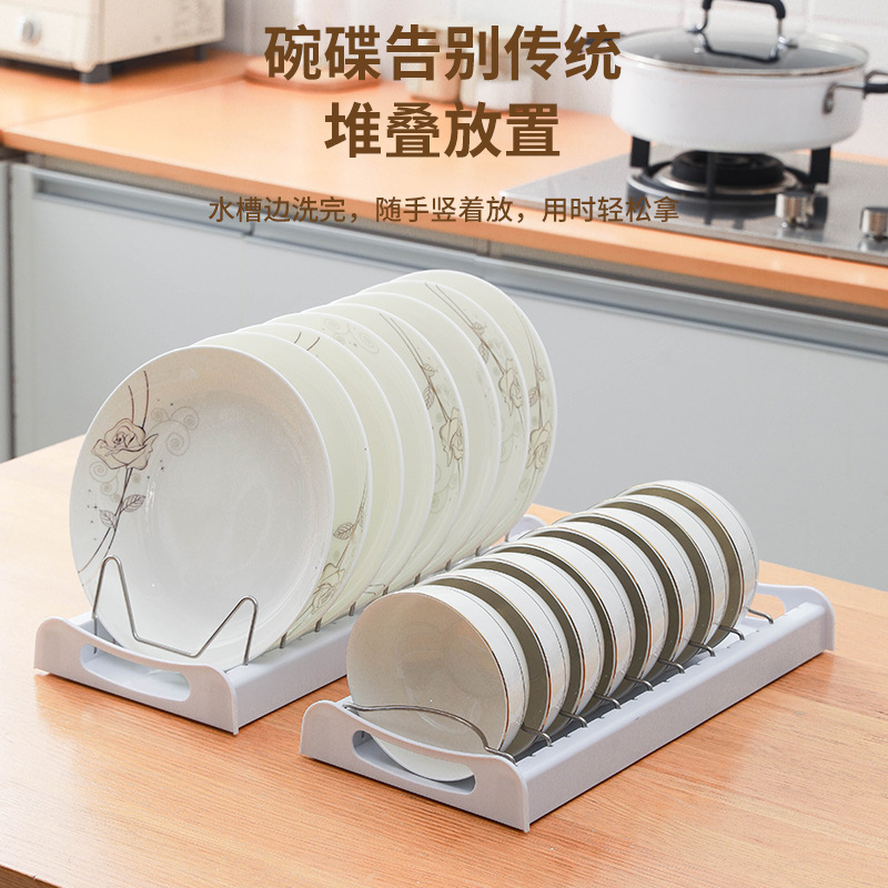 碗盘收纳架厨房置物架碗碟架家用橱柜内筷盒放碗碟架子水槽沥葡乐