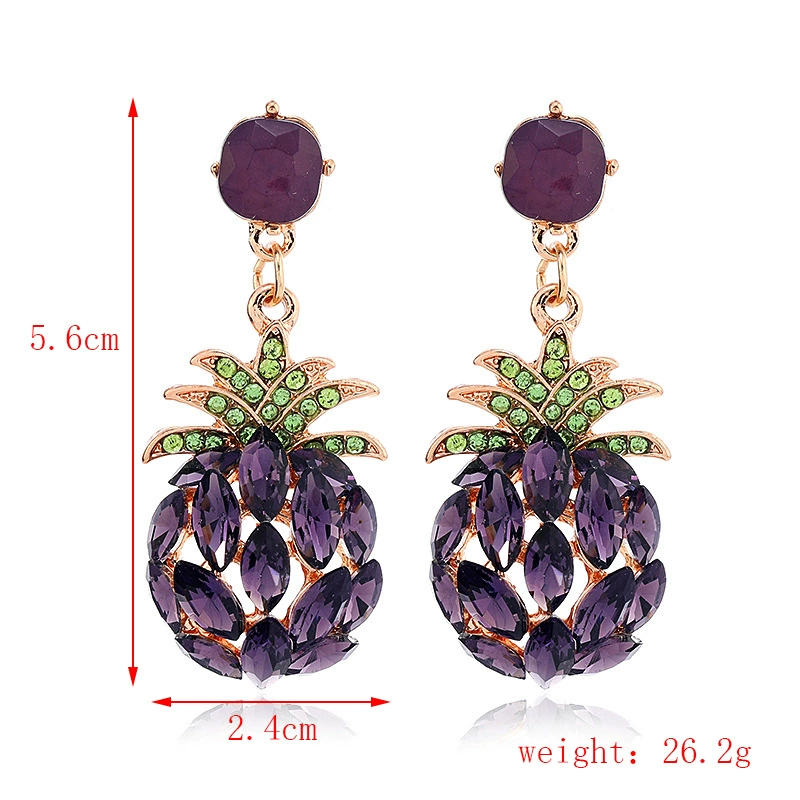 (Cross-border trading), fashionable creative universal accessory, purple earrings, European style, factory direct supply