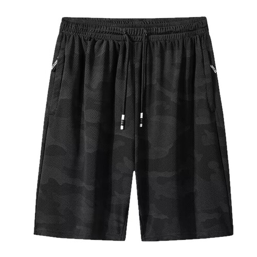 Summer Camouflage Shorts Men Casual Loose Big Pants Men Quick-dry Beach Pants Printed Thin Ice Silk Pants