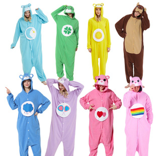 2022 new polar fleece black and white bear one-piece pajamas simple and generous home clothes cartoon cute pajamas