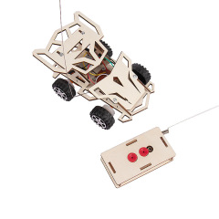 Children's toy technology DIY remote control four-wheel drive race car, primary school students' intellectual science experiment stall hot sale