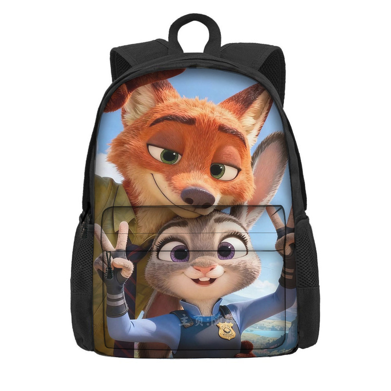 Cross-Border Zootopia 2 Peripheral Animation Schoolbags for Primary School Students with Cartoon Prints, Large-Capacity Burden-Reducing Backpacks