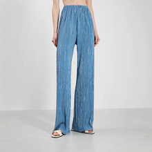 ROW口碑镇店神裤 韩国进口一片式裸感舒适垂顺纸片人压褶空气裤