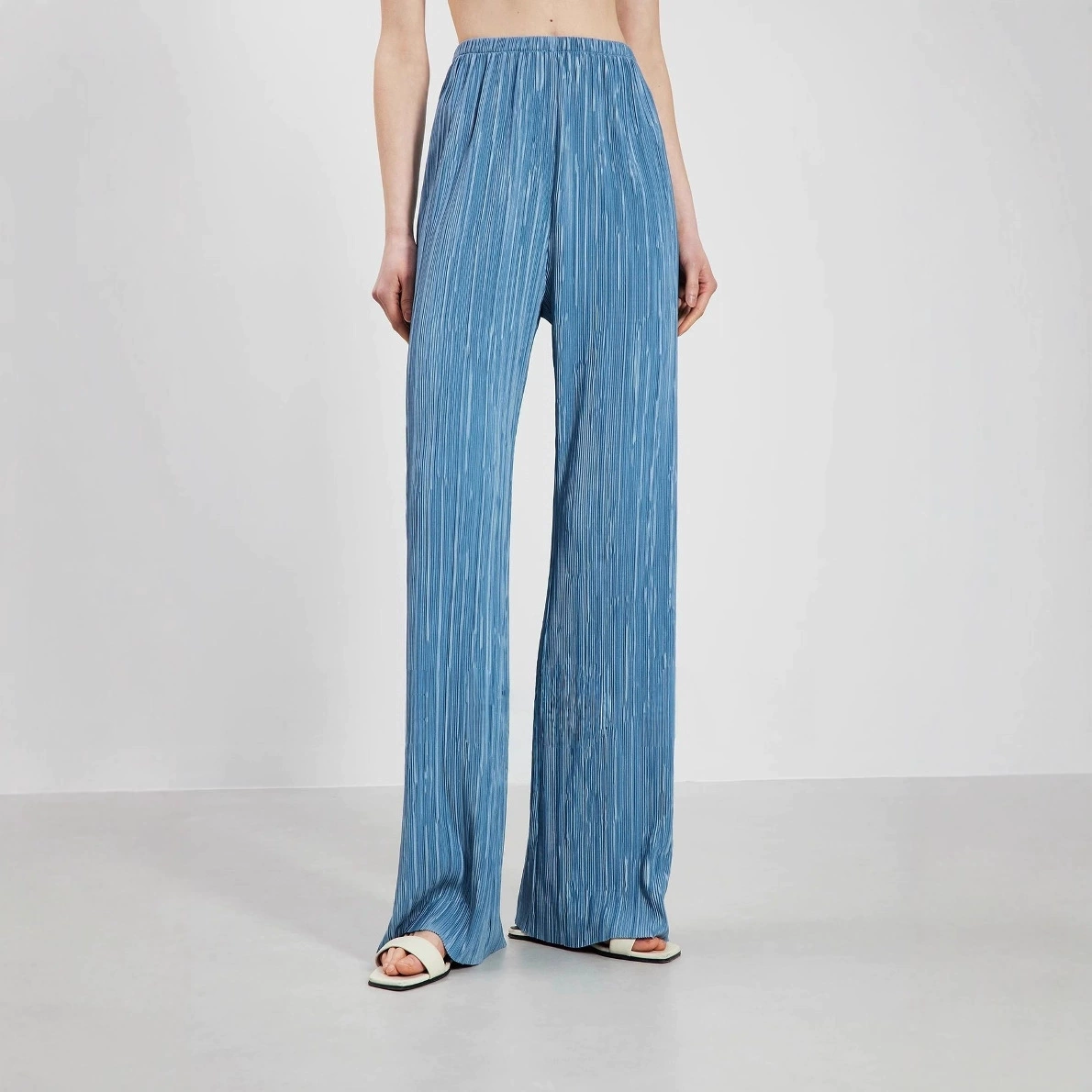 Волшебные брюки ROW Reputation Store, корейские импортные бесшовные удобные драпированные бумажные тонкие плиссированные воздушные брюки