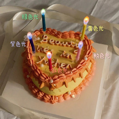 Girly Heart Beautiful Korean Color Flame Birthday Cake Candle Color Pencil Candle Birthday Banquet Party Supplies