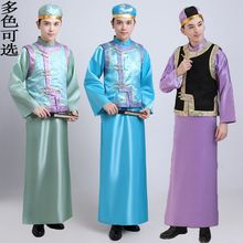 清朝阿哥贝勒王爷服装地主古装演出服男成人官服马褂表演春