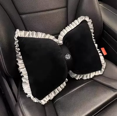 decoration creative seat neck pillow, Headrest - lace-plush-camellia-lumbar-support