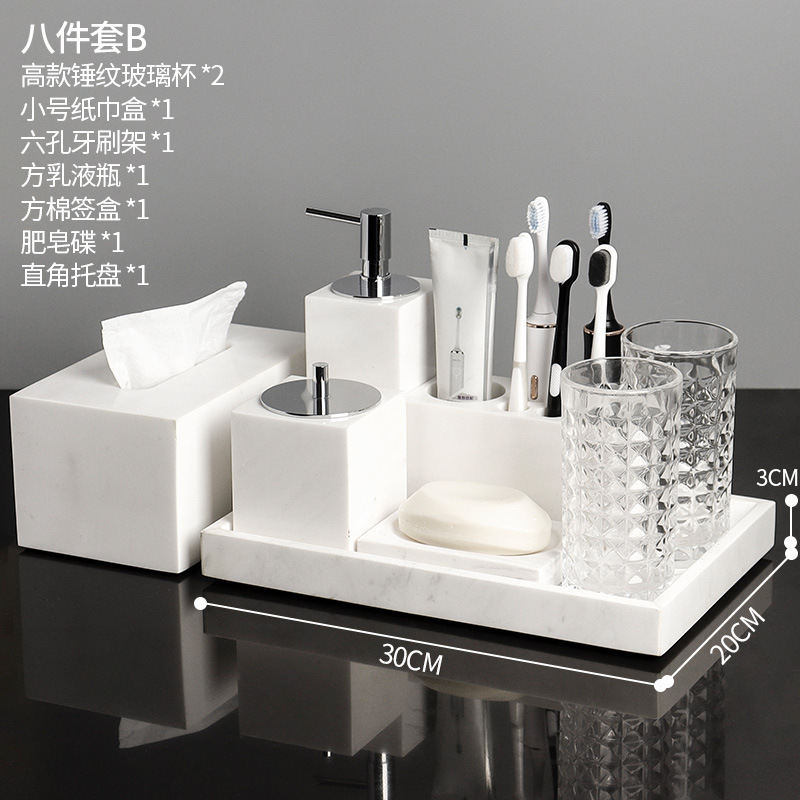 Juego de ocho piezas B gris oscuro jazz blanco