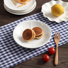 陶瓷6寸小盤子甜品甜點盤菜盤家用點心水果創意碟子下午茶小吃盤