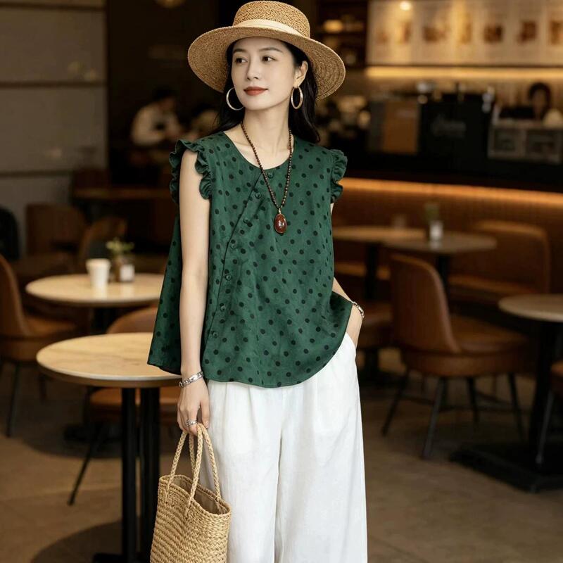 Original 2026 Summer New Style New Chinese Style Round Neck Retro Designer Xiangyun Silk Sleeveless Blouse Top Original 2026 Summer New Style New Chinese Style Round Neck Retro Designer Xiangyun Silk Sleeveless Blouse Top