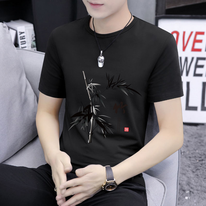 Summer cotton thin trend brand fashionable short sleeve T-shirt