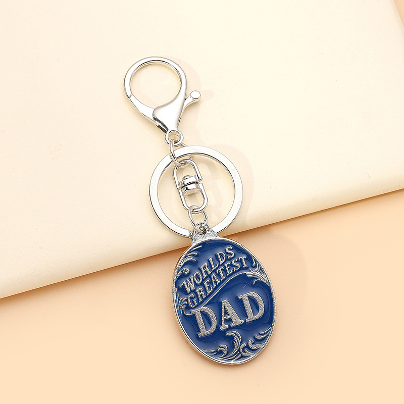 Europe and the United States cross-border father's day mother's day keychain creative alloy key ring holiday gift pendant for elders