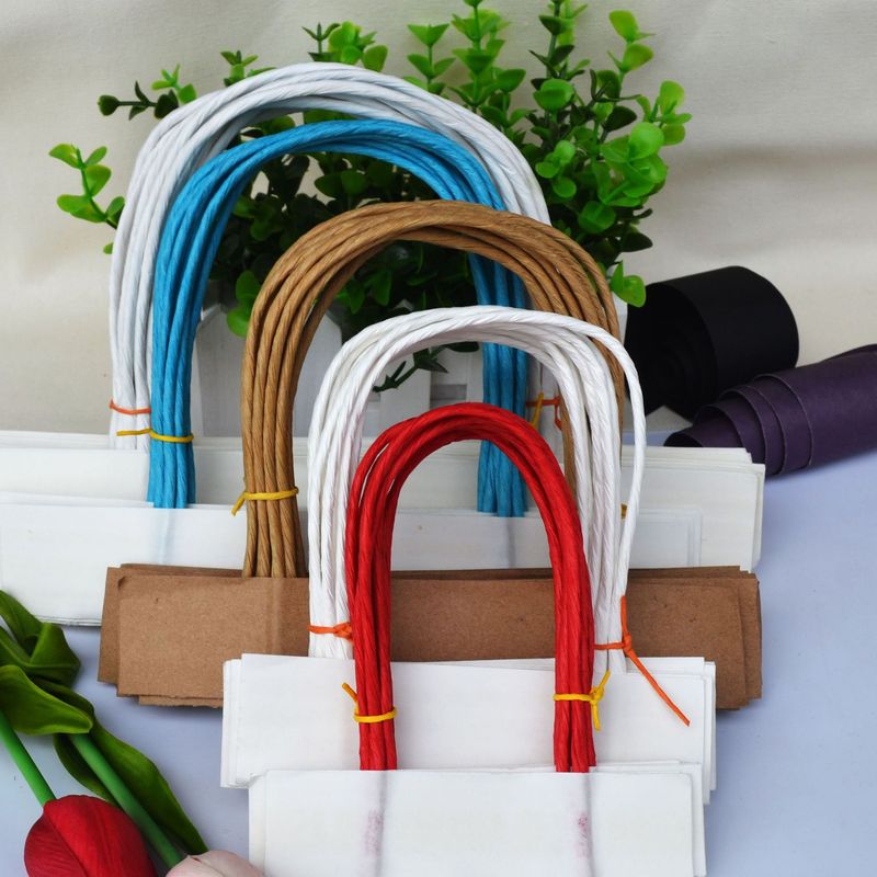Xinao Kraft Paper Paper Bag Hand Rope Hand Rope Paper Rope White Cowhide Handbag Wholesale Cowhide Rope Rope