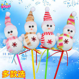 跨境圣诞节雪人棒老人棒圣诞装饰品幼儿园儿童礼物手拿仙女棒批发