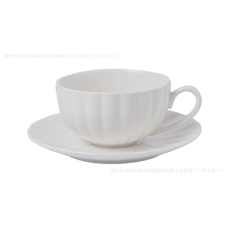 Tazas de café blancas transfronterizas, tazas de calabaza de cerámica, platos de tazas de agua de estilo europeo, tazas de alojamiento de hoteles, tazas de esmalte de color