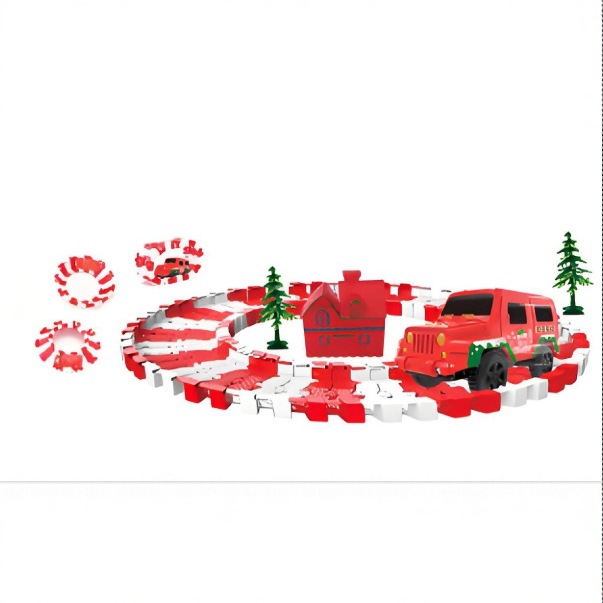 Amazon Niños Mini Electric Old Tracks Tren de Navidad Montaña rusa de luces Mini Carro de Navidad