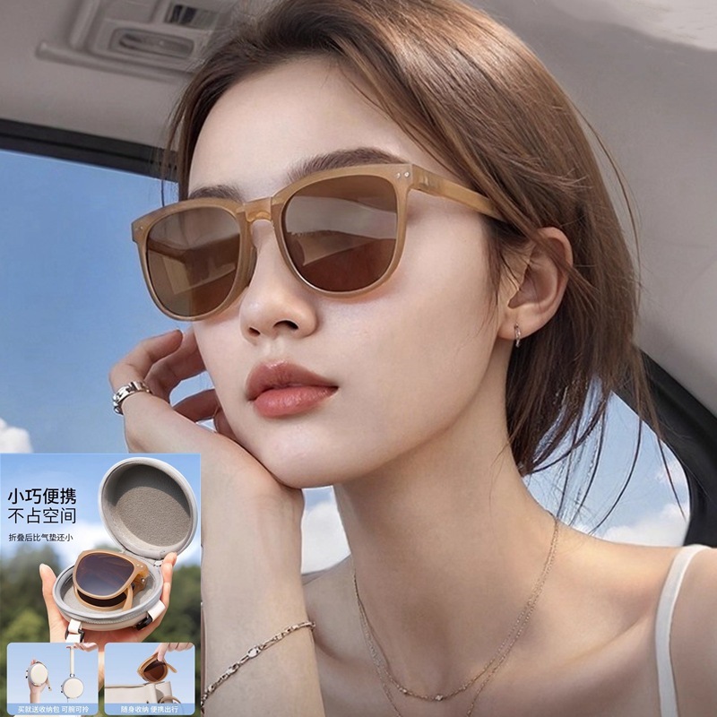 可折叠墨镜女款高级感硅胶防紫外线新款登山超轻防晒偏光太阳眼镜|undefined