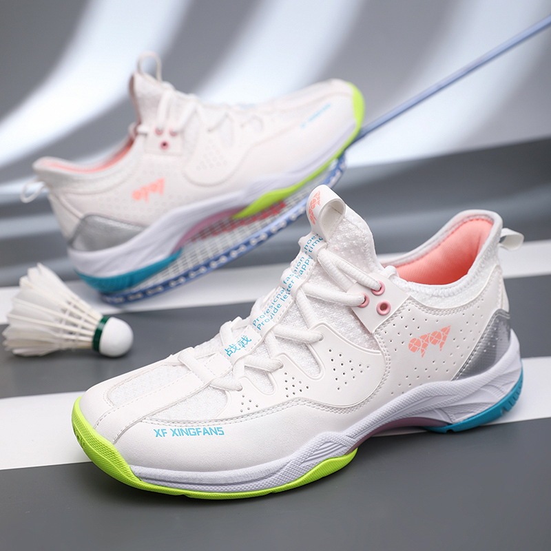 New Badminton Shoes for Men and Women, Breathable Sports Shoes for Students, Professional Shock-Absorbing Volleyball Shoes, Tennis Shoes, Comprehensive Training Shoes