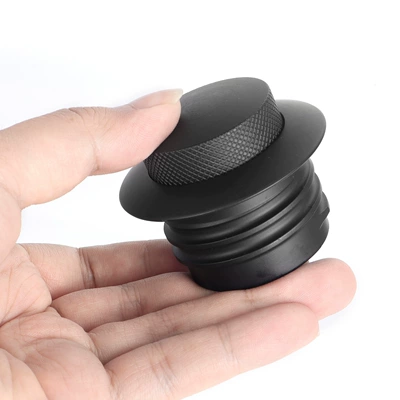 Motorcycle modification parts Harley modification press type fuel tank cap CNC fuel tank pop-up gas top cover (Motosiklet ləvazimatları və aksesuarları) - black