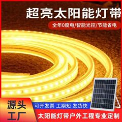 太阳能灯带防水LED户外广告庭院别墅花园氛围工程亮化照明软灯条
