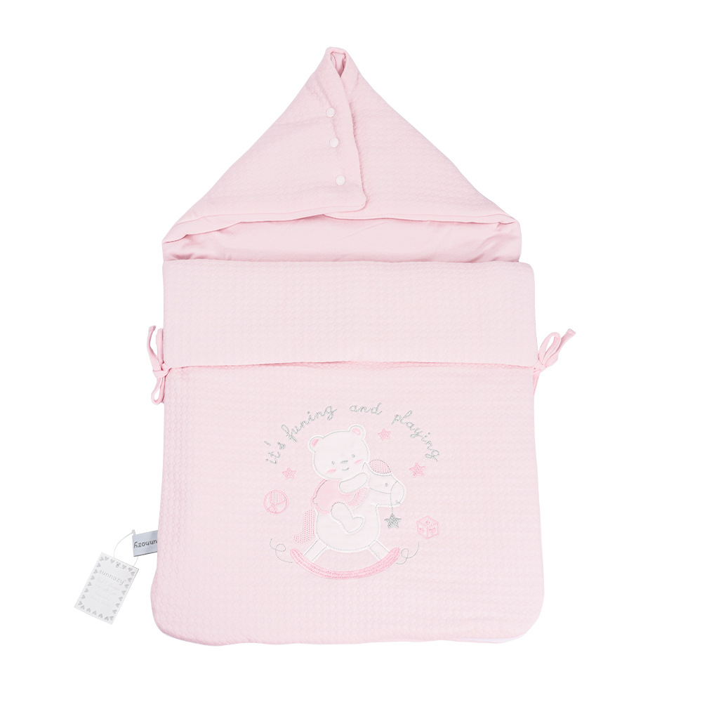 Toalla para bebé, manta de abrazo, saco de dormir, anti-shock, estilo de otoño e invierno para recién nacidos, anti-patada, edredón, encapuchado, nido de dormir, bebé