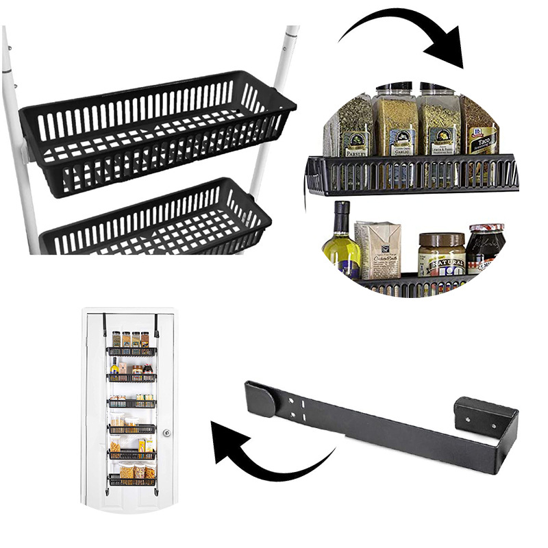 Detrás de la puerta de almacenamiento rack baño rack de almacenamiento en el hogar ducha colgando cesta mal estante cocina baño rack de almacenamiento al por mayor