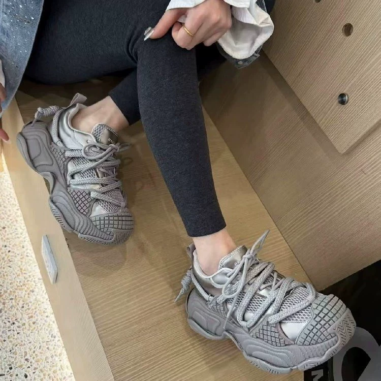 Keyboard platform, footwear, retro belt, sports shoes for leisure, European style, trend of season