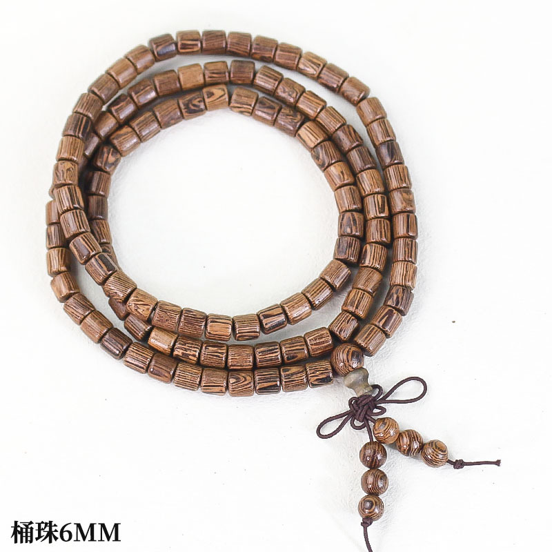 Fábrica al por mayor ala de pollo pulsera de madera hombres y mujeres pareja joyería regalo Rosario pulsera de madera wenwan 108 cuentas de Buda