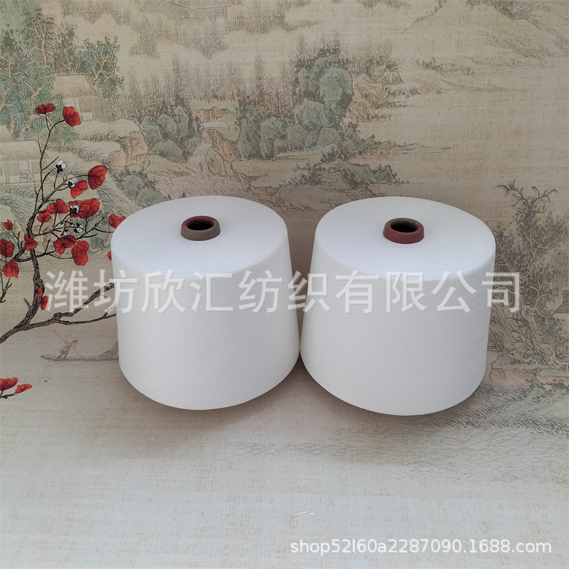 欣汇纺织 涤纶合股纱21S/2 40s/2  涤纶竹节纱  阻燃涤纶纱