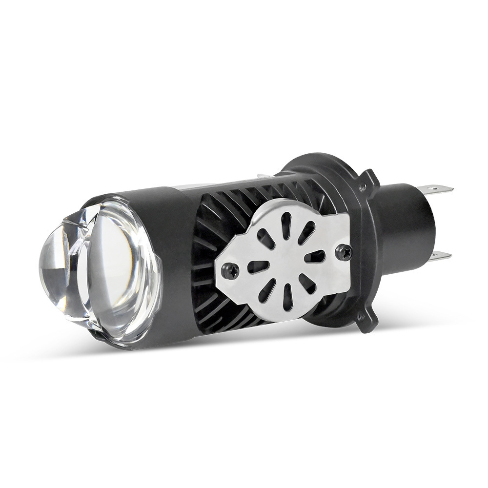 Farol LED automotriz H4 lente de doble luz de lejos y cerca integrado enchufe directo ojo de pez lámpara de automóvil motocicleta lámpara universal