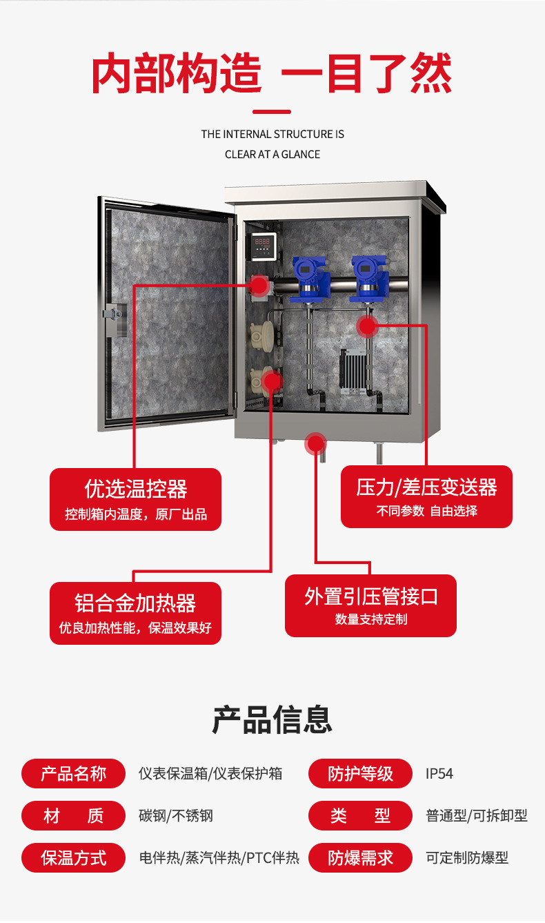 可拆卸式仪表保护箱室外304不锈钢变送器仪表保温箱分体式-阿里巴巴