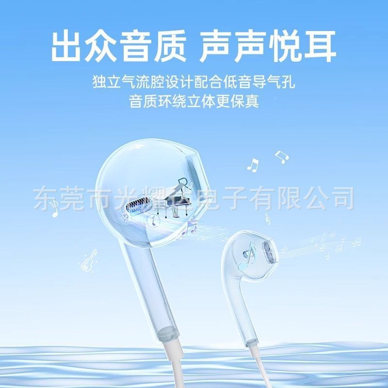 デジタル有線ヘッドフォン、Type-Cチップ搭載、マイク付きセミインイヤー有線コントロール、高音質、Appleのソース工場に最適|undefined