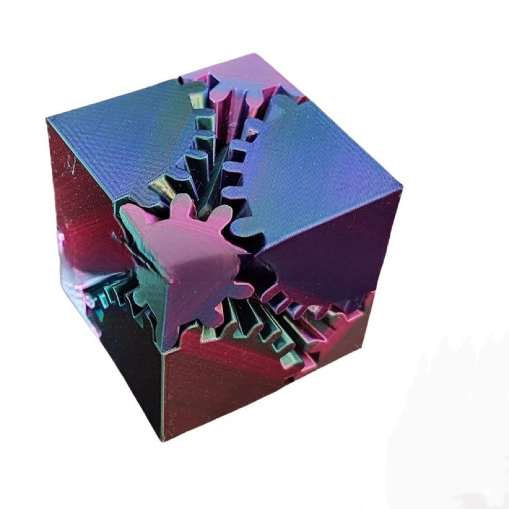 사각 루빅스 큐브 [빨간색과 파란색] 변 길이 5cm|8.5cm 펼치기