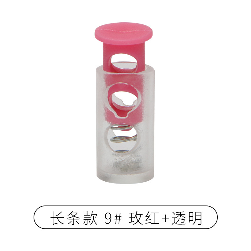 Rebecca primavera hebilla de plástico solo agujero ajuste botón campana tapa doble agujero hebilla de cuerda redonda negro cerdo hebilla de la nariz