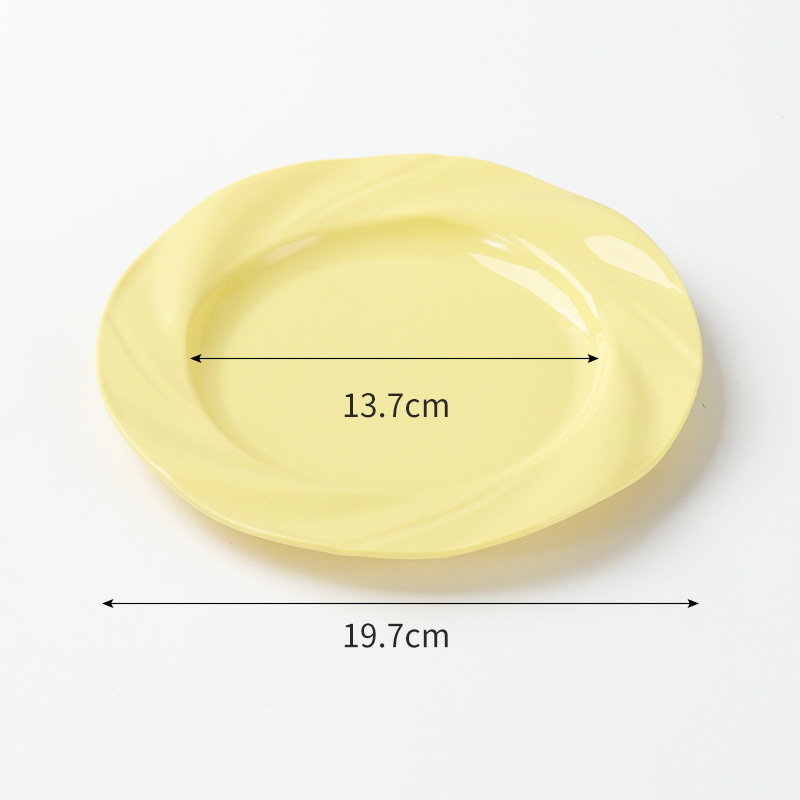 ins奶油风早餐盘子高颜值家用菜盘浅盘平盘小碟子蛋糕盘餐具|undefined