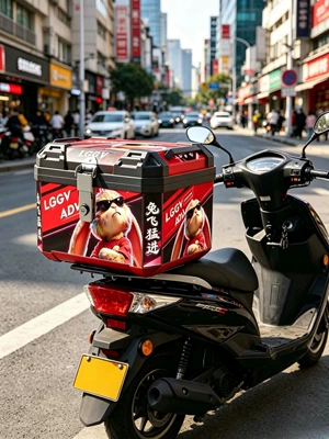 as a delivery box | Motorcycle trunk - 48l-rabbit-fly-standard-model-base-installation-tool-kit