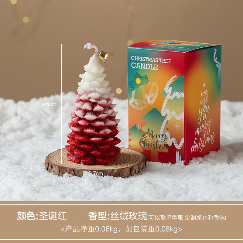 圣诞节香薰蜡烛圣诞树造型香氛伴手礼创意礼物拍摄道具氛围感装饰|undefined