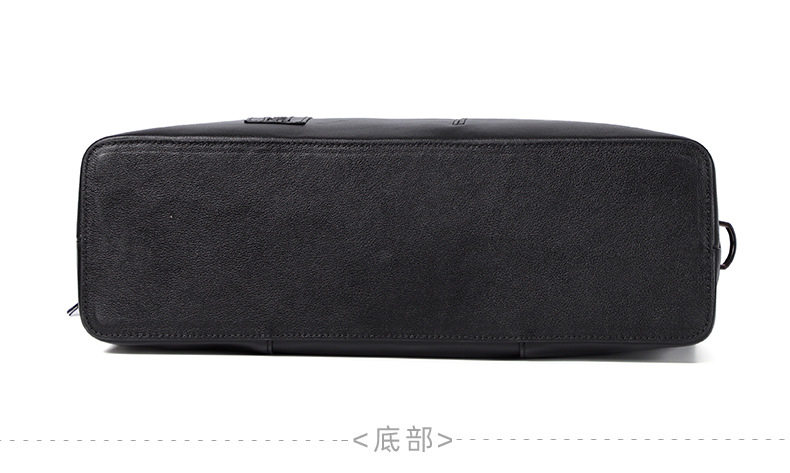 Túi xách tay nam da bò lớp đầu 40×13×29 cm đựng laptop 15.6 inch — Dây kéo dọc màu đen không có túi bên, Dây kéo dọc màu đen có túi bên chi tiết 22