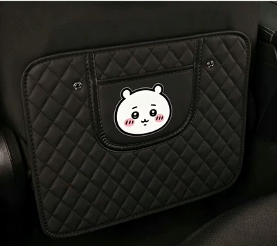 Car seat back anti-kick pad for children, rear seat anti-kick pad, Chiikawa cartoon cute Usagi seat anti-stain pad (Chair back anti-kick pad) - quilted-short-anti-kick-pad-ji-yi-kawa-one-piece