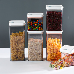 Five Grains Mixed Grain Storage Box Household Kitchen Vacuum Transparent Food Storage Jar Sealing Can Set Wholesale Noodle Box