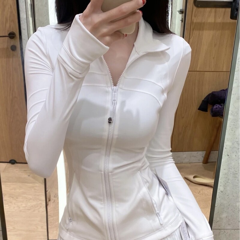 Lulu Original Label Define Jacket Women's Yoga Wear Stand Collar Tight Elastic Quick-Drying Fitness Sports Running Top Lulu Original Label Define Jacket Women's Yoga Wear Stand Collar Tight Elastic Quick-Drying Fitness Sports Running Top