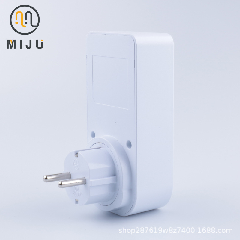 Enchufe Temporizador de Doble Orificio para la UE, Interruptor de Tiempo Electrónico Inteligente Alemán, Temporizador de Estilo Alemán, Gran Venta Transfronteriza en la UE