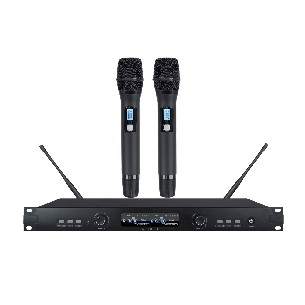 一拖二高保真降噪手持麦克风可用于现场采访专业舞台表演主持