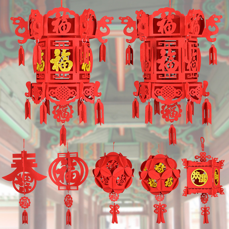 2026 Year of the Horse New Model Small Red Lantern Hanging Decoration Palace Lantern with Big Red Fortune Character for New Year Indoor Chinese New Year Decoration 2026 Year of the Horse New Model Small Red Lantern Hanging Decoration Palace Lantern with Big Red Fortune Character for New Year Indoor Chinese New Year Decoration
