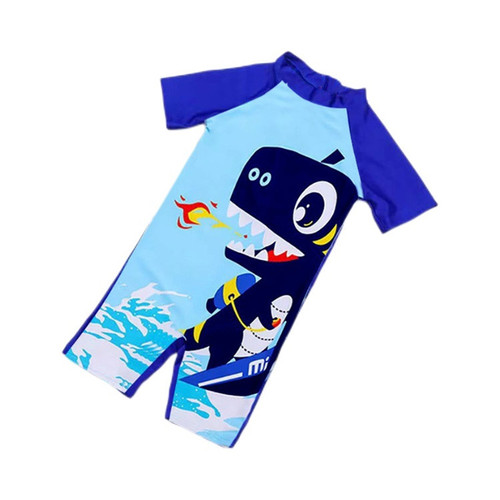 New children's swimsuit boy one-piece cartoon cute sun protection boy treasure student surfing swimsuit hot spring swimsuit