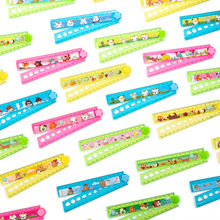 15cm30cm折尺贴花贴不干胶折叠 透明广告尺 工厂儿童塑料学生尺子